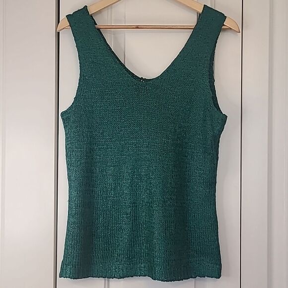 NIC+ZOE Sweater Knit Tank Top Green Size L - Picture 6 of 13